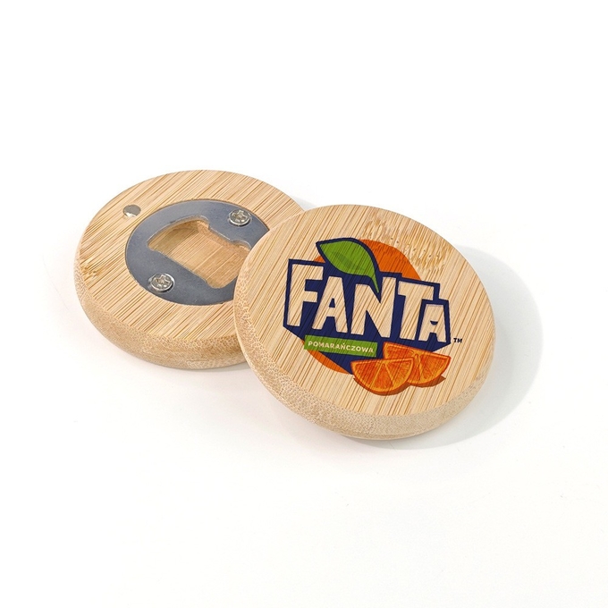 Blank Round Sublimation Wooden Beer Bottle Opener With Magnetic