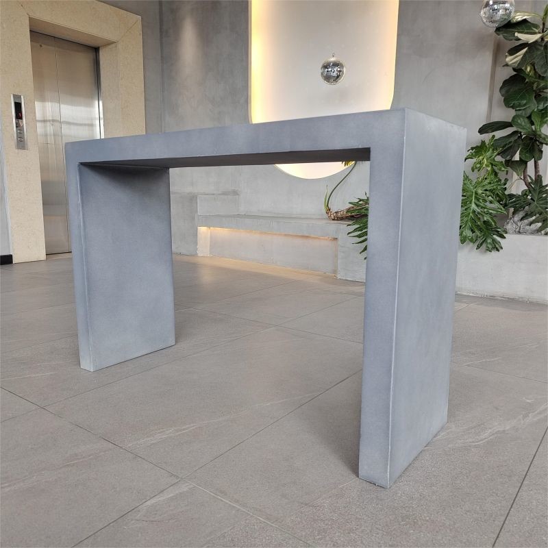 Rectangular GRC Concrete Patio Table Garden Furniture Outdoor Concrete Benches