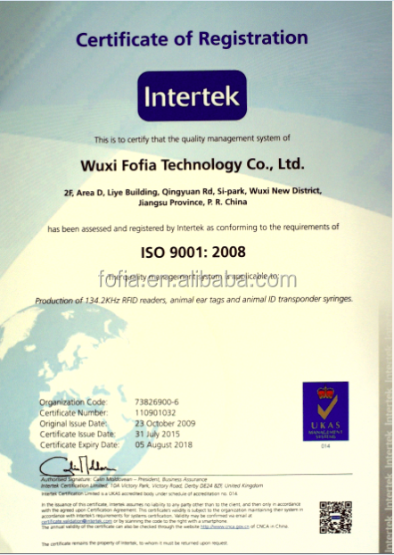 Free Sample NFC RFID Ear Tag with 5 Years Guarantee for Livestock Animal Tracking