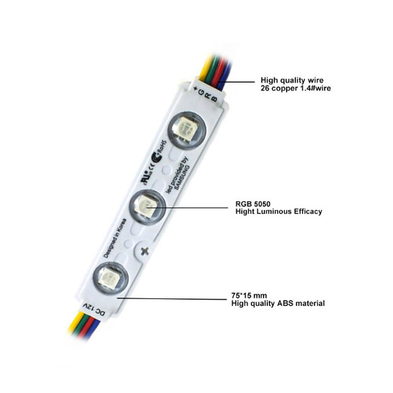 65 X 16 5050 RGB Outdoor LED Module LED Luminous Signboard Light Box High Brightness Light Source Module Low Voltage 12v