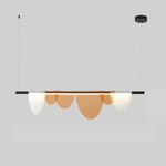 Amber And White Restaurant Chandelier High Color Rendering LED