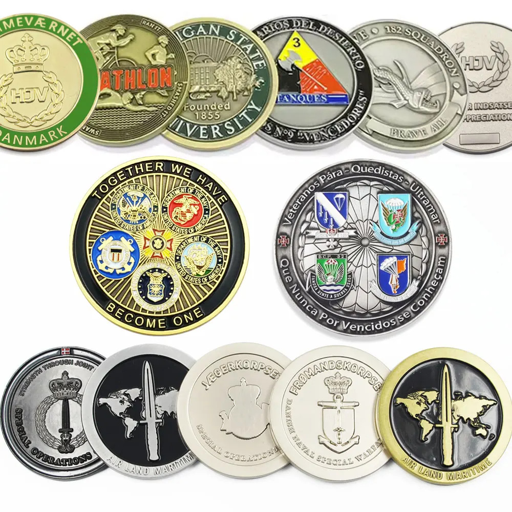 3d Double-side Gold Commemorative Souvenir Coins Custom Challenge Coin