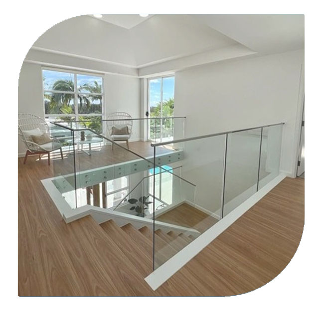High Speed Rail Mounted Balcony Protection With Stainless Steel / Aluminum