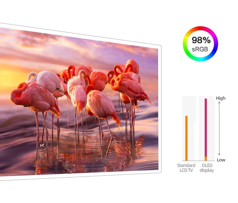 49Inches Transparent OLED Signage Display No Touchscreen 200 Watts Power Consumption