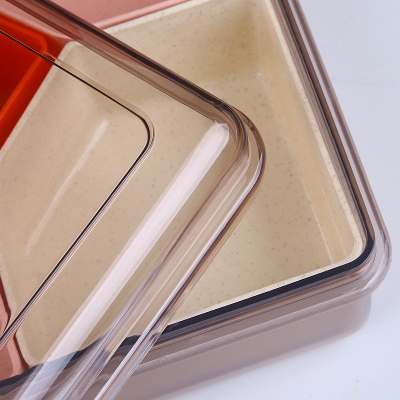 Compartments 450g Plastic Organizer Box With Cover