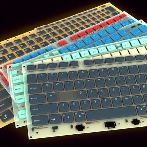 5 Key Flexible Membrane Keyboard with LED Backlight Options
