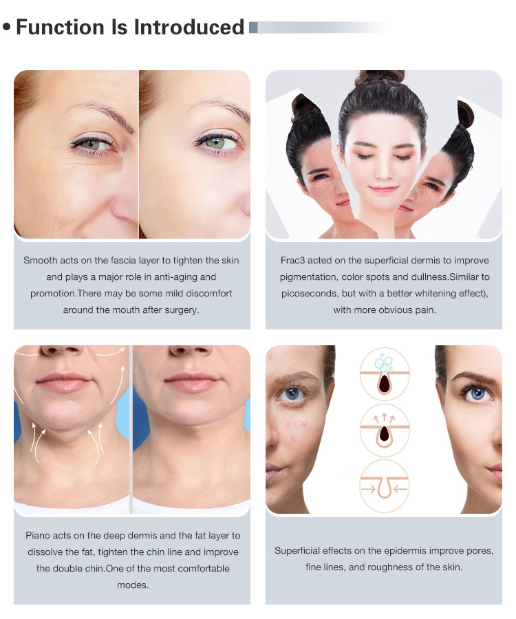 Fiber Laser Beauty Skin Rejuvenation Machine 4D Pro Erbium 2940Nm Fractional Nd Yag 1064nm