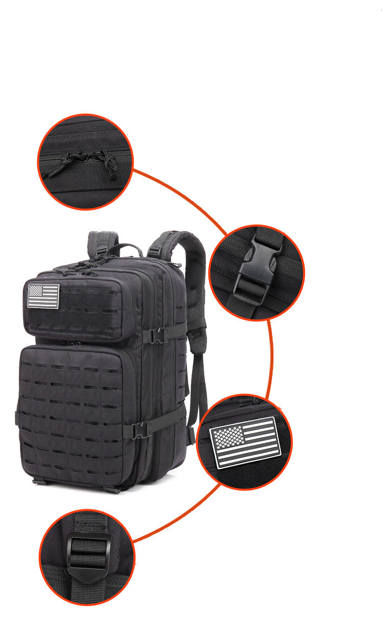 US Outdoor Tactical Hiking Backpack 45L Polyester Nylon Strap Molle System Backpack