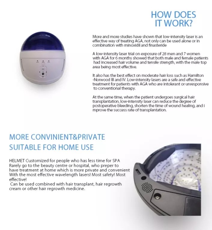 ISO Laser Hair Growth Helmet 8000B Kernel Medical Equipment