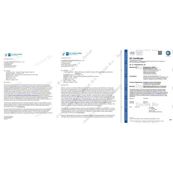 510K CE Digital Pregnancy Test Kit With Urine symbol result show