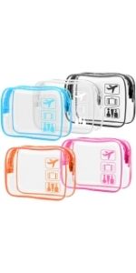 Clear Toiletry Bag 5 Pack