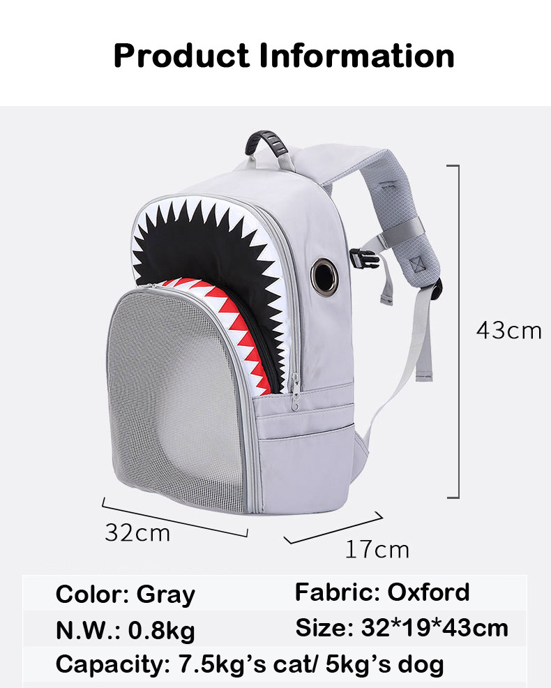 Mesh Sided Pet Travel Carrier Portable Backpack OEM ODM