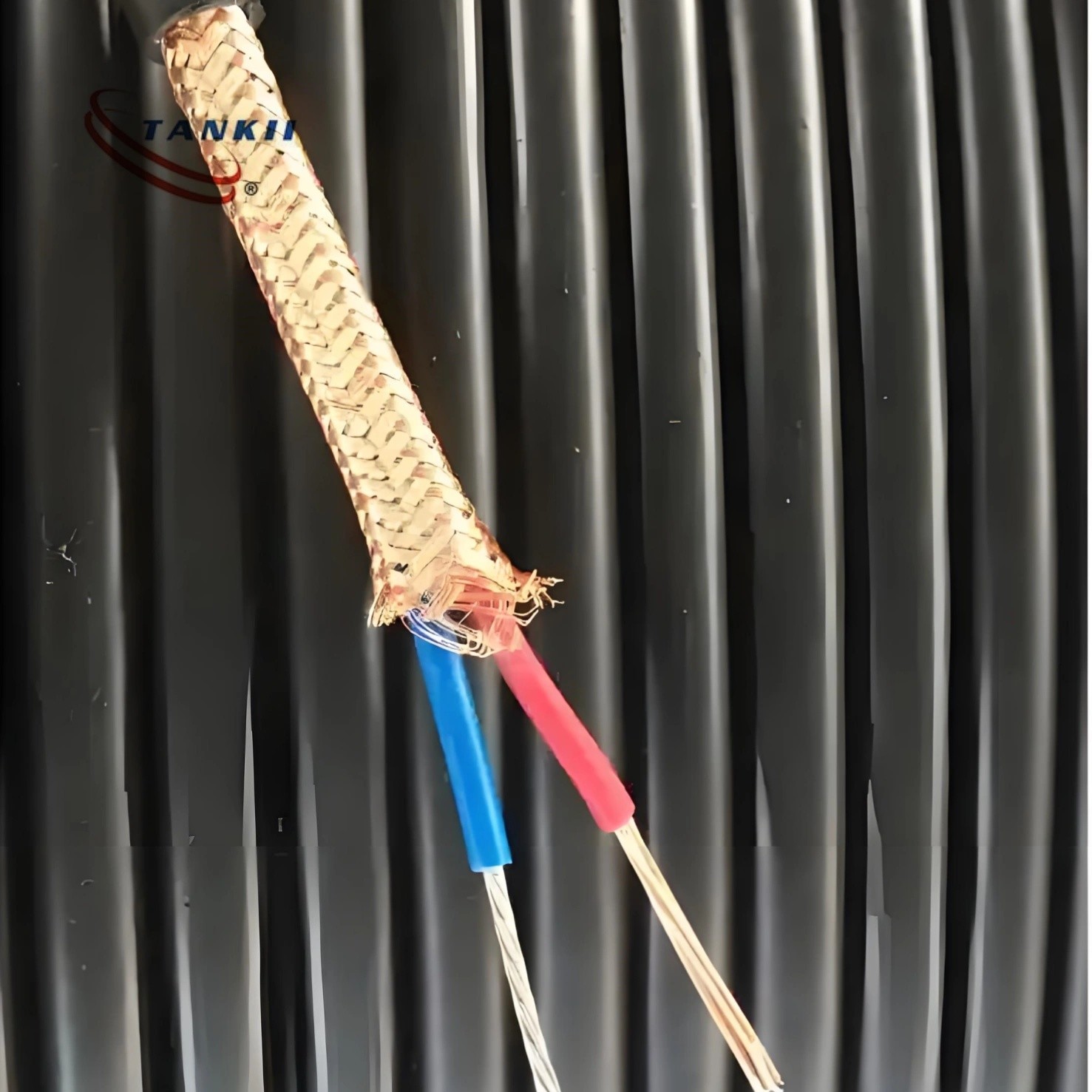 IEC584-3 Class 1 Extension / Compensation Cable 24AWG 20AWG With Stainless Steel Braiding Outer Sheath