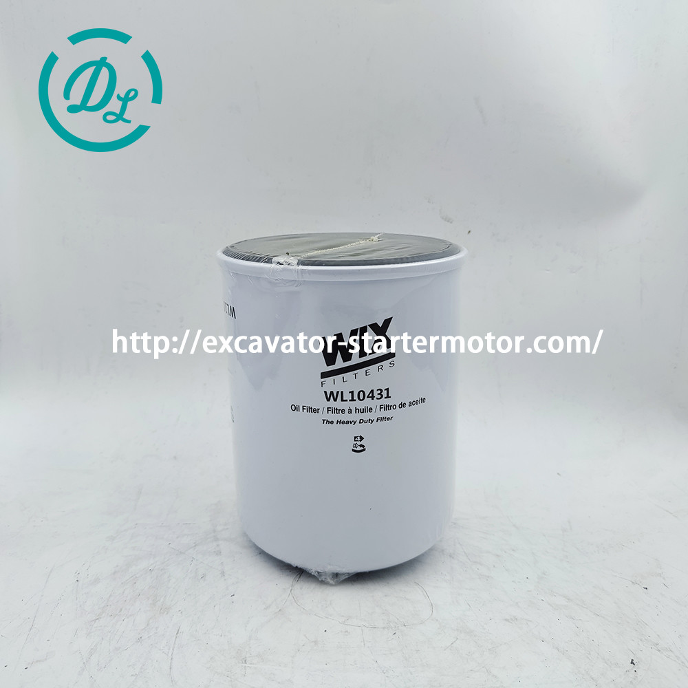 WL10431 Oil Filter Wix Excavator Spare Parts Oem Metal Canister Filter