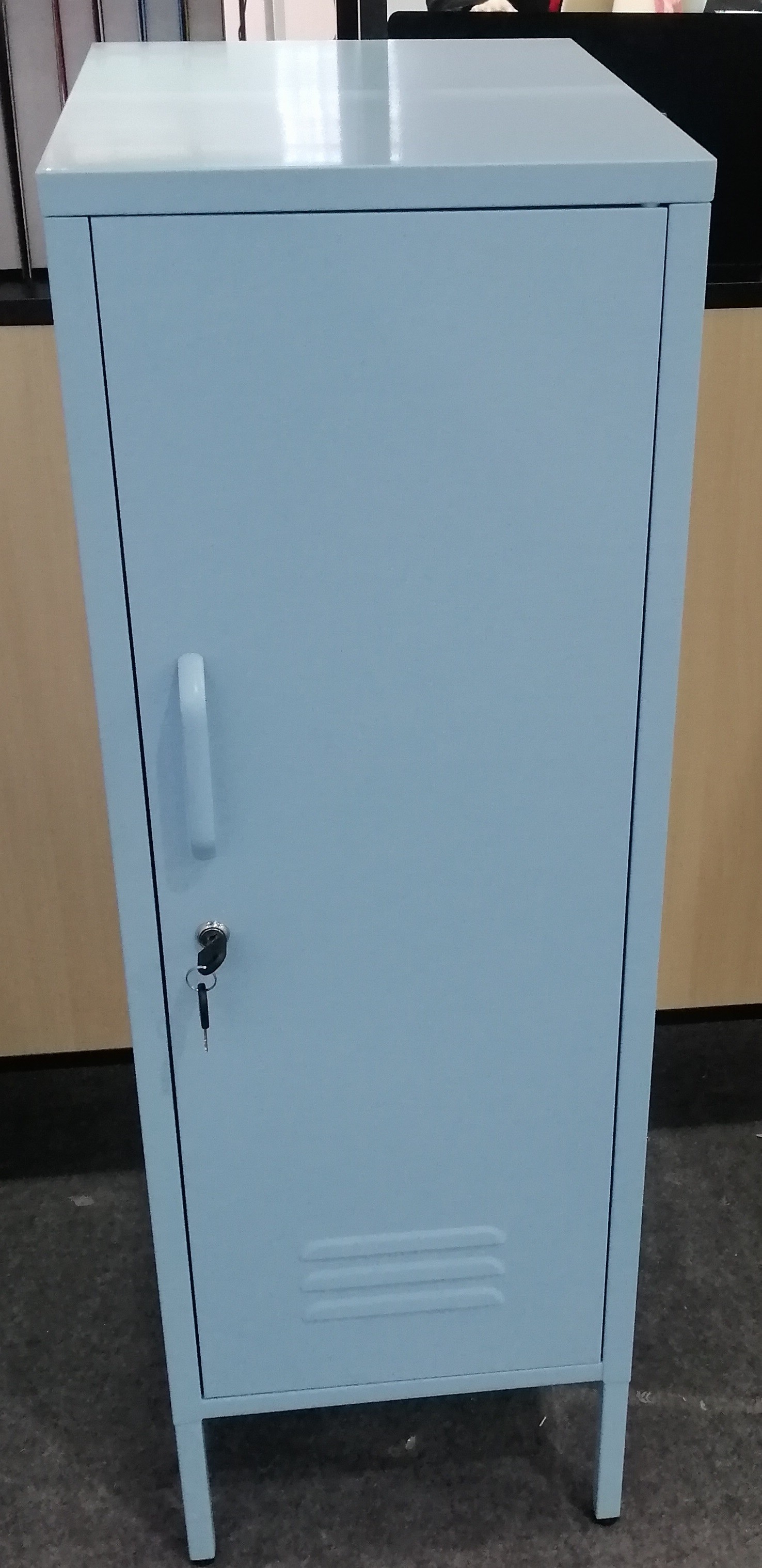 Single Door Storage Cabinet With 2 Adjustable Shelf KD Structure