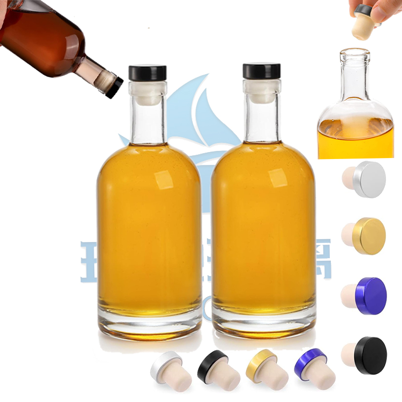 Custom Black Matte Glass Olive Oil Bottle with Lid 500ml 750ml 1L Durable and Stylish