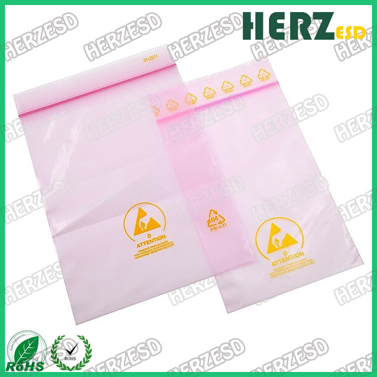 LDPE PE Film ESD Shielding Bags , ESD Moisture Barrier Bag