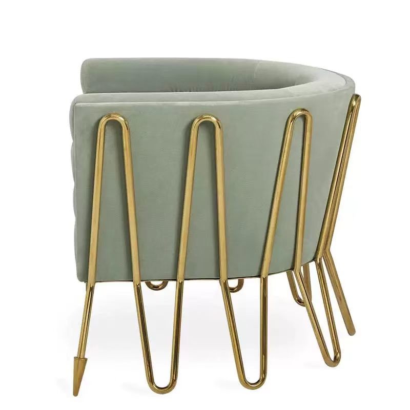 Modern Nordic Style Star Hotel Velvet Armchair for Lounge Reception Area