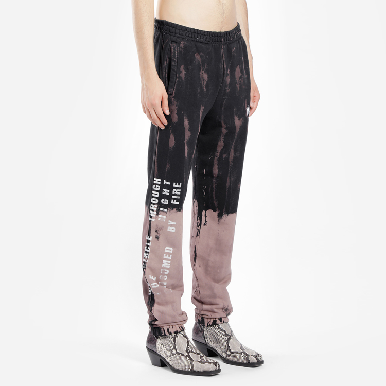 Color Matching Nylon Mens Leisure Pants Workout Sweatpants With Elastic Waist