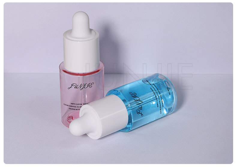 Luxury Hair Essential Oil Dropper Transparent 60ml Empty Plastic Cosmetic Moisturizer Tanning Oil Bottle Custom Color Skin Care