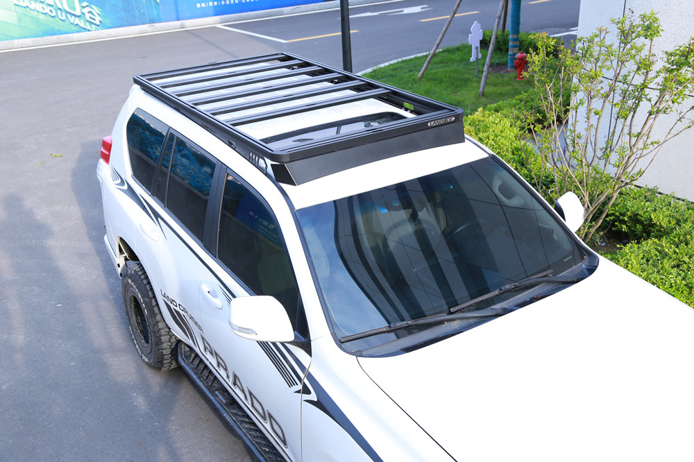 200kg Load Capacity Roof Racks for LC150 Directly Powder Coated Black Aluminum Alloy