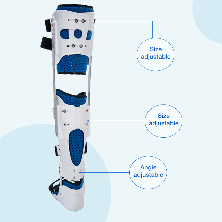 High Quality Comfortable Knee Brace Support Medical Orthosis Fracture Ankle Support