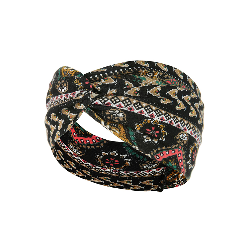 100% Polyester Women Head Scarves Multicolor Custom Elastic Headbands