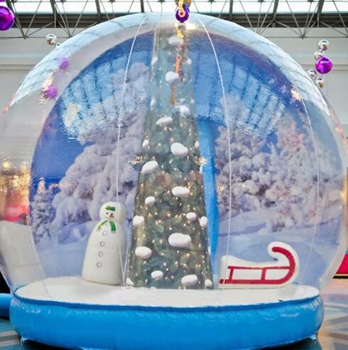 Snow Globe / Crystal Ball Inflatable Bubble Tent For Christmas Activities Inflatable Party Tent