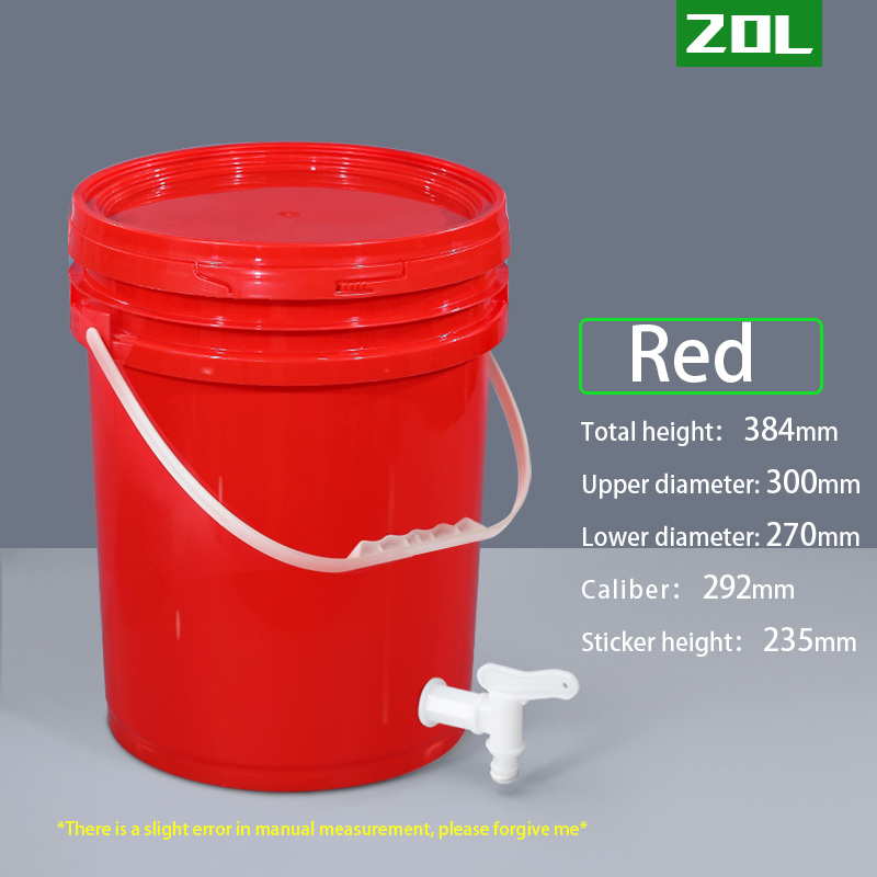 Food Grade Drink Dispenser 5 Gallon Plastic Bucket With Handle And Lids Customrized Logo