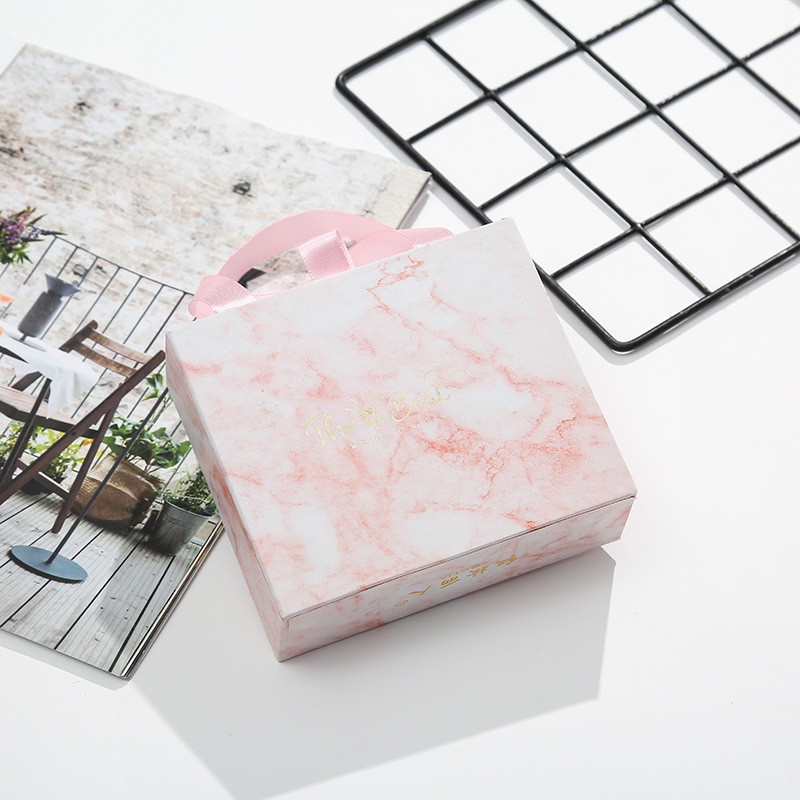 Custom Eco Friendly Offset Printed Slide Drawer Rigid Packaging Box with Ribbon