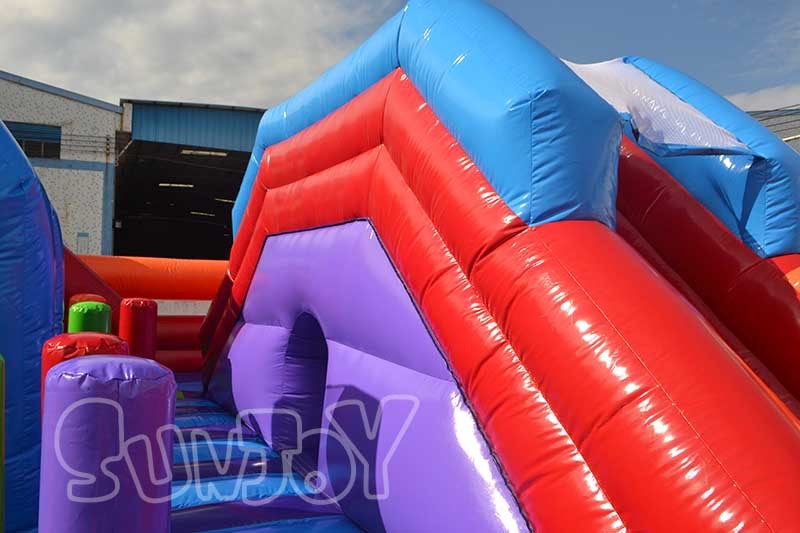20M Giant Slides Fun City Obstacle Course Bouncer Inflatable Bouncy Castle Jump Inflatable