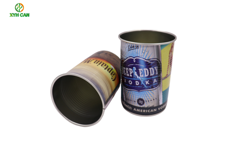 Tin Cans for Alcohol CMYK Glossy Lamination Alcohol Tin Boxes For Vodka Packaging