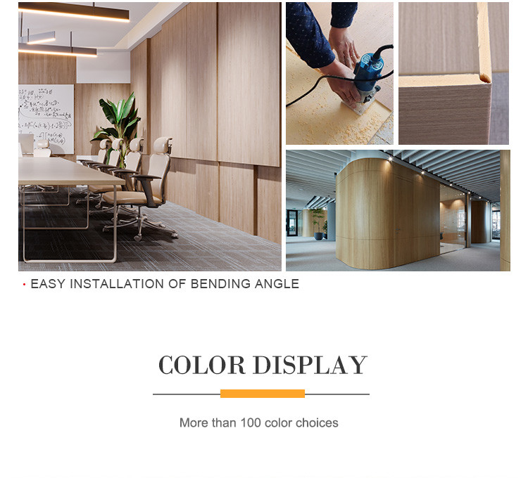 Eco Friendly Fireproof Decorative Wood Grain PVC Bamboo Fiber Wall Paneling