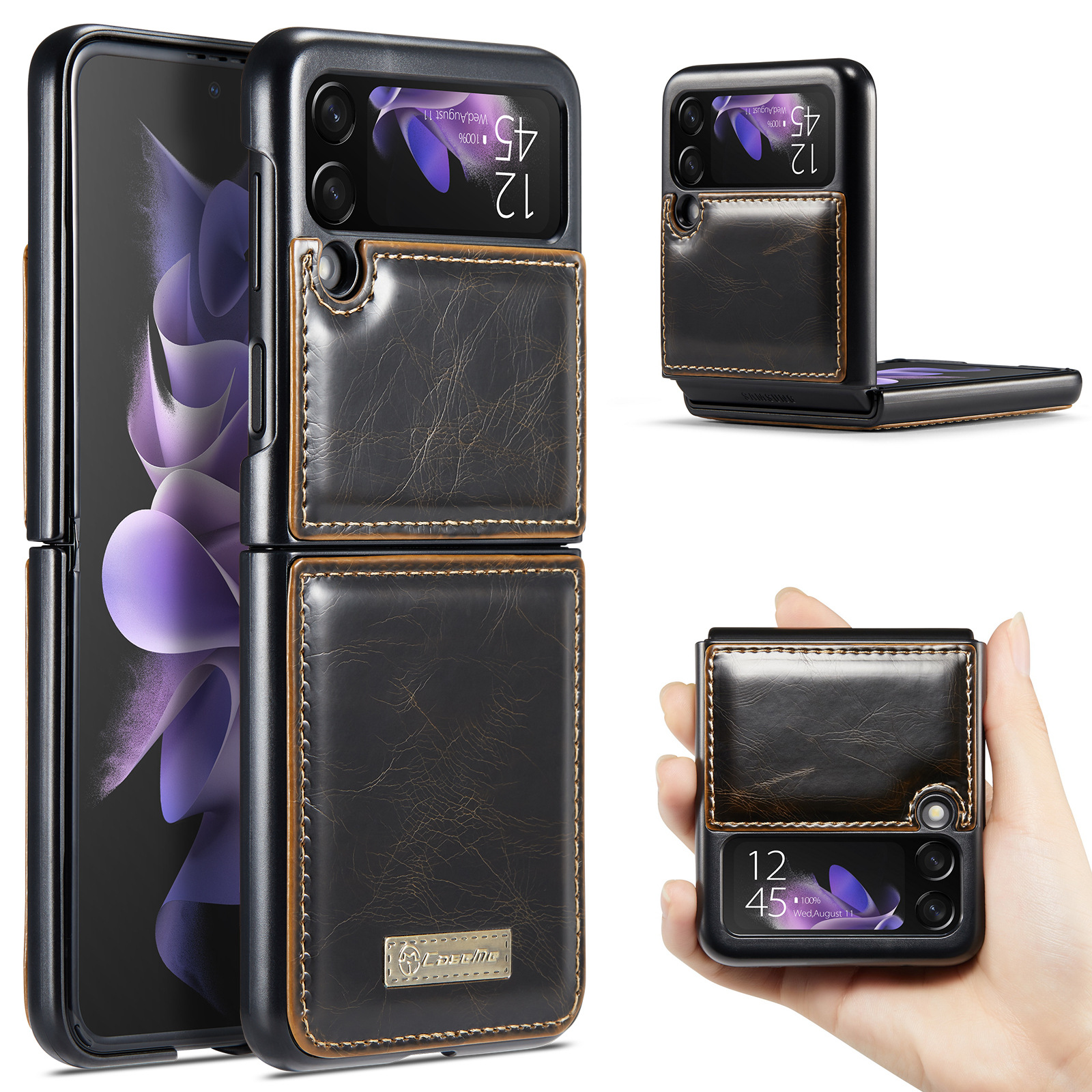 Luxury Cellphone Cover For Samsung Galaxy Z Flip 3 Multi Functional Stylish