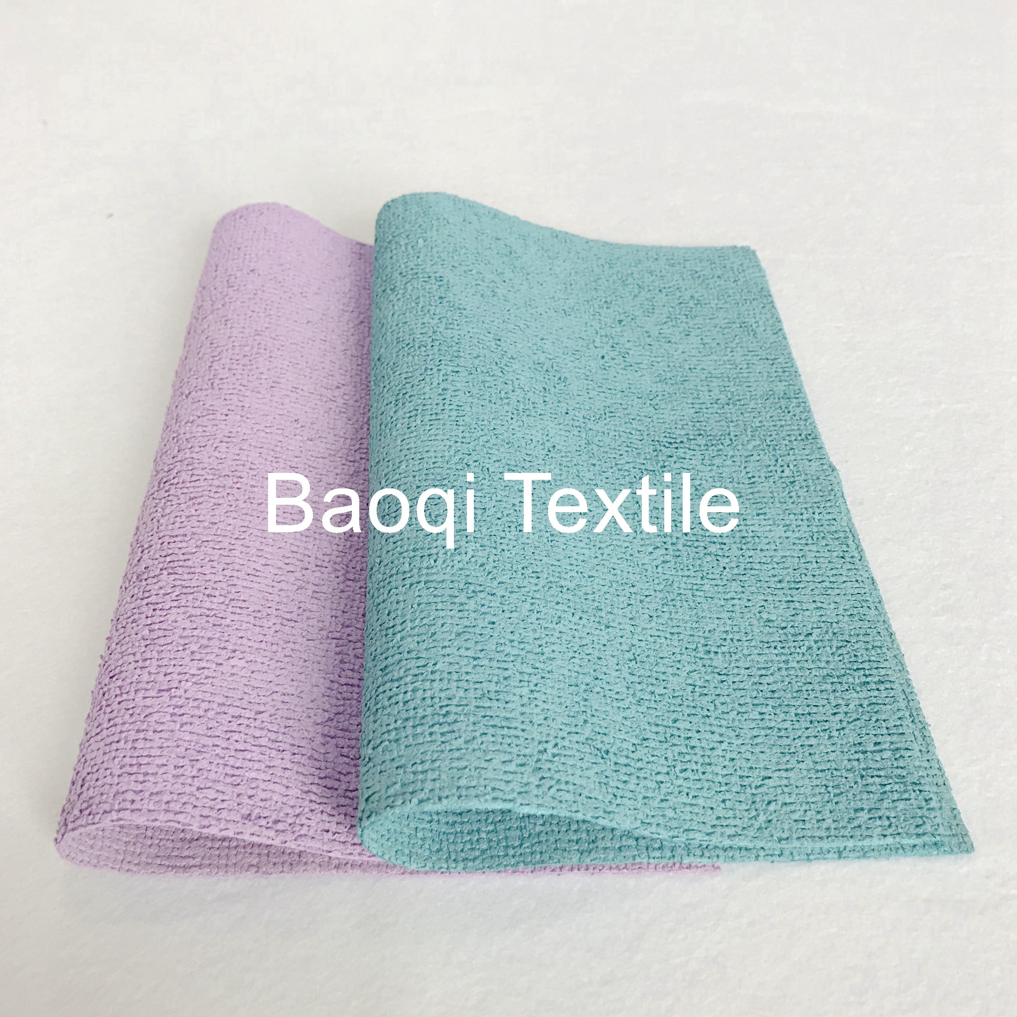 2pc/set solid PU quality microfiber dish rags，tea loop towels wipes,double side kitchen cleaning rags size 20*20cm