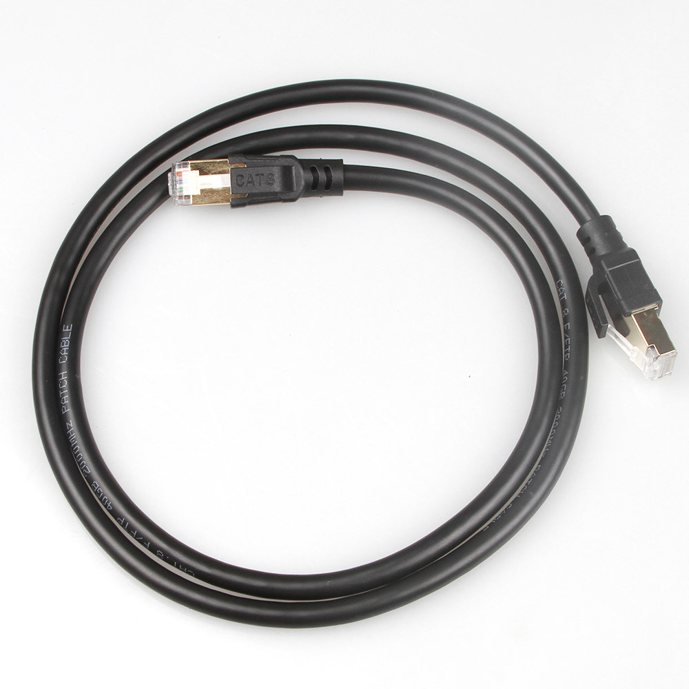 OEM Gigabit Ethernet Cat8 Patch Cable S/FTP 40Gbps 2000MHZ Practical