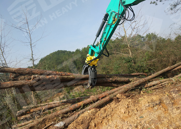 Big Cylinder Hydraulic Grapple Attachment For Mini Kubota Excavator KS135
