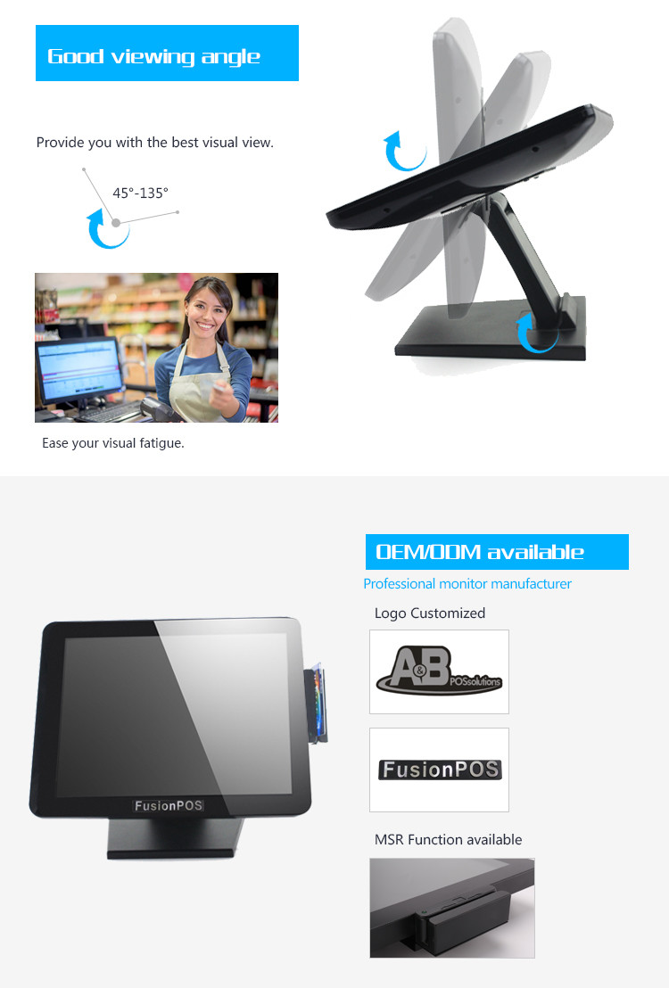 Carav 1440*900 Pcap 10 Point Touch Screen Monitor / 15 Inch Touch Screen Monitor