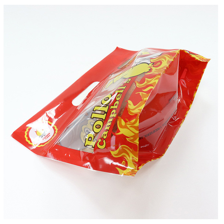 Flexible Hot Roast BBQ Fried Chicken Duck Zipper Transparent Bag Plastic Stand Up