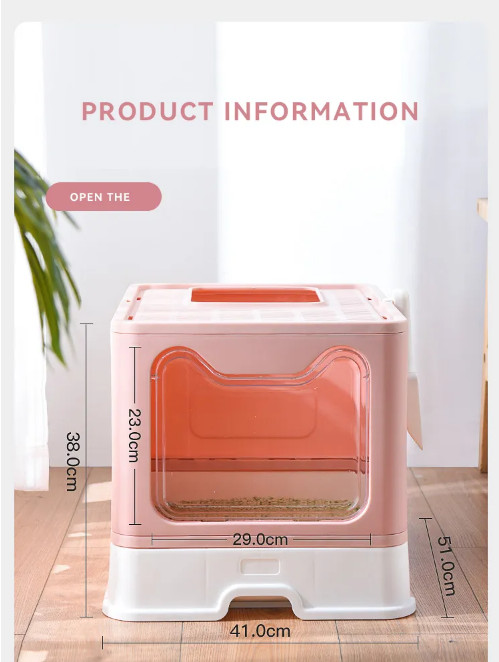 Modern Folding Portable Litter Box Luxury Large Space Cat Smart Litter Box