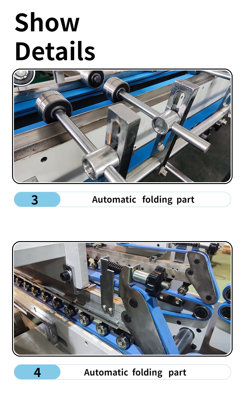 Automatic Folder Gluer Machine ZH 800 Electric Driven Side Glue Box Straight Line Box
