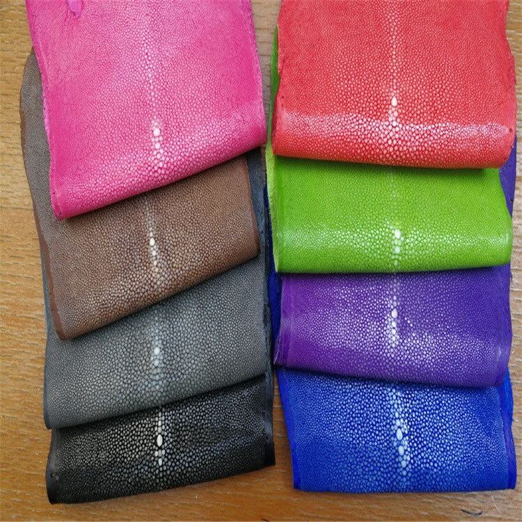 Authentic Real Stingray Skin Women's Long Red Wallet Lady Card Holders Genuine Leather Female Large Phone Clutch Purse