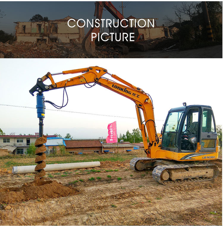 guardrail excavator mounted hammer hydraulic piling machine driver