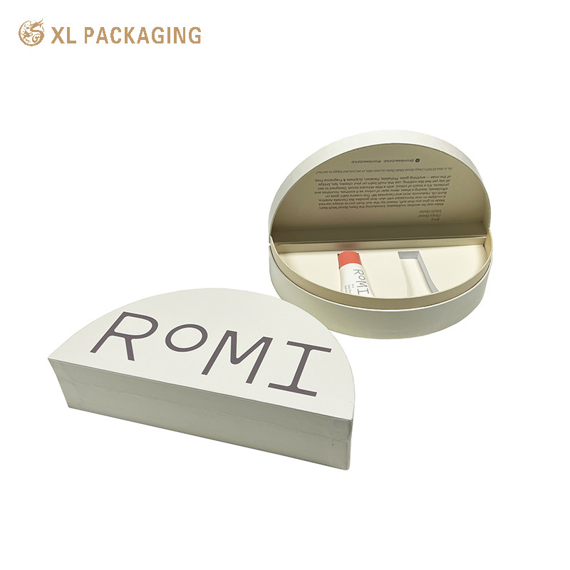 Embossing LOGO Half Circle Special Box Cosmetic Paper For Perfume Skin Care With EVA