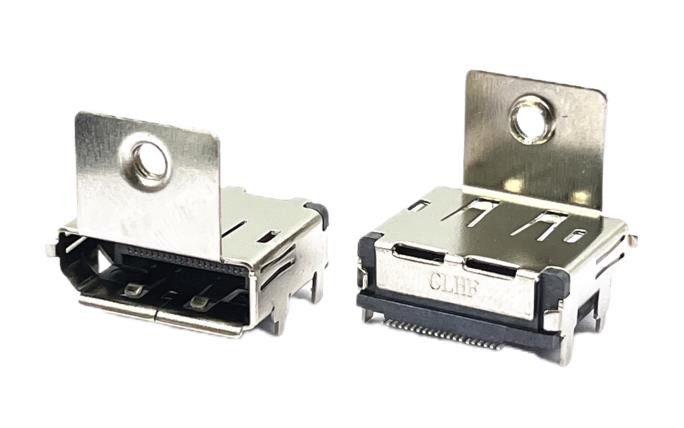 Mini Solder LCP Displayport DP Socket Connector 20Pin With Screw Hole 12.78mm