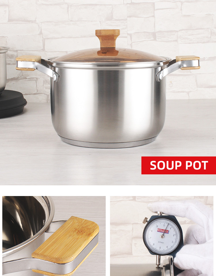 Factory Wholesale Different Size Cookware Set Custom Pots Wholesale 12pcs Stainless Steel Cooking Pot And Pan Set