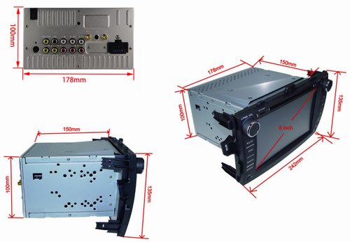 Toyota Corolla autoradio 2007-2011 with touch screen gps navigation wifi audio player OCB-8612