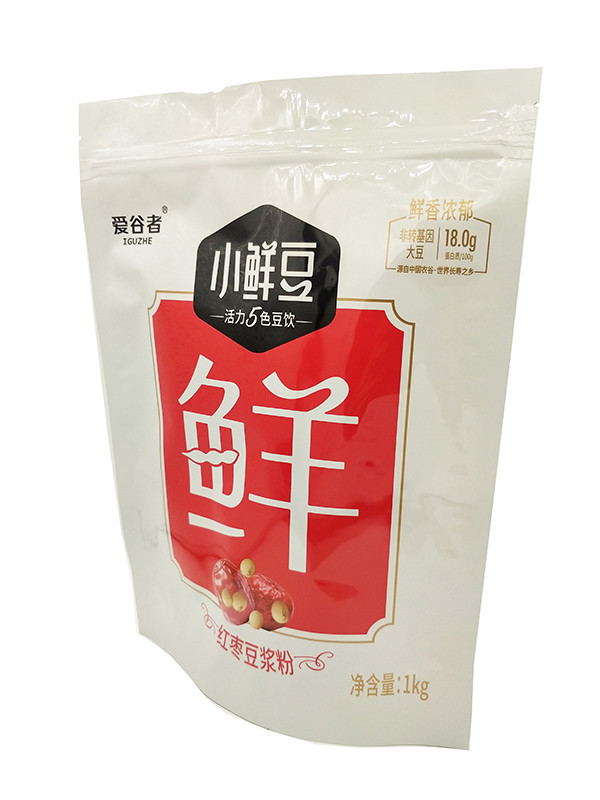 ISO SGS Soymilk Doypack Zipper Bags Snack Standing Pouch 500 Gram