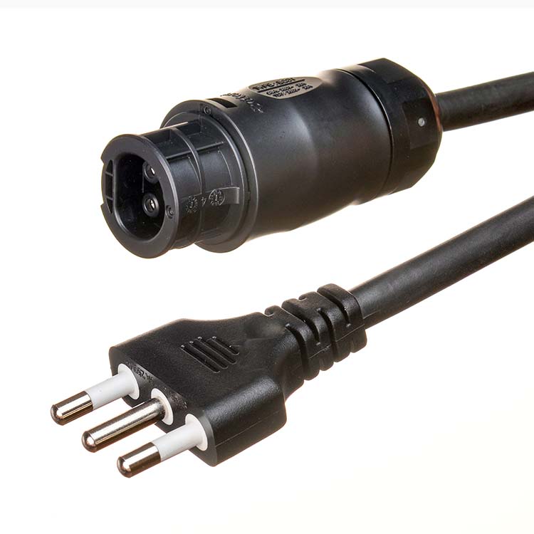 Balcony PV System Micro Inverter AC Power Cord Schuko Plug to LY01 Connector With H07RN-F Rubber Cable for DEYE Model