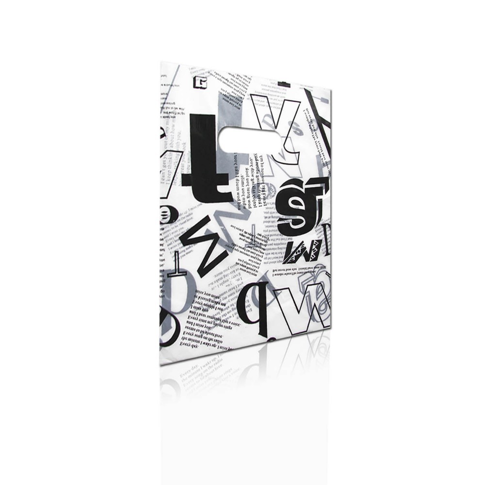 LDPE Material Custom Die Cut Plastic Bags Gravure Printing High Durability